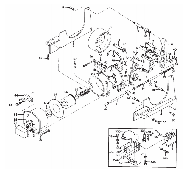 General Electric IC9528 A104 19" Brake