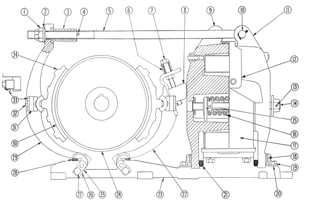 Cutler Hammer No. 505 10" DC Magnetic Brake