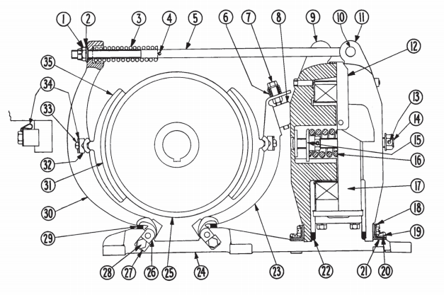 Cutler Hammer No. 505 13" DC Magnetic Brake